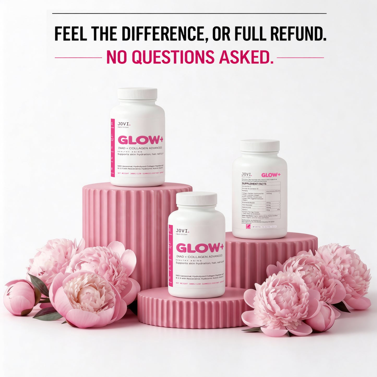 Jovi GLOW+ NAD⁺ & Collagen Gummies