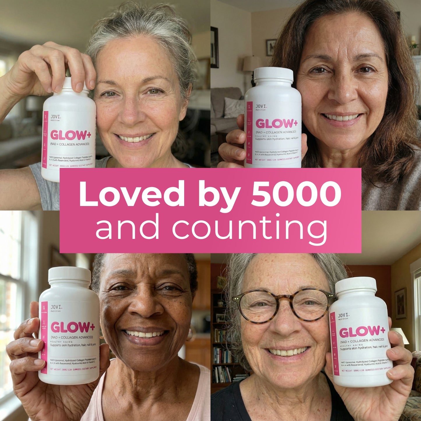 Jovi GLOW+ NAD⁺ & Collagen Gummies